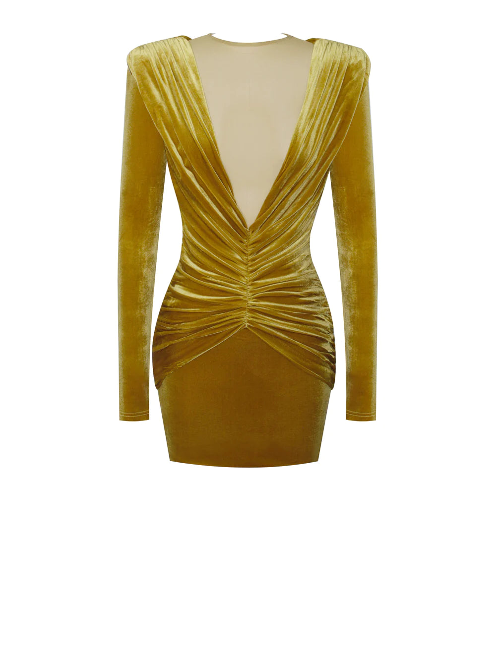 SALE - Carey Gold Velvet Long Sleeve Mini Dress SALE - Carey Gold Velvet Long Sleeve Mini Dress