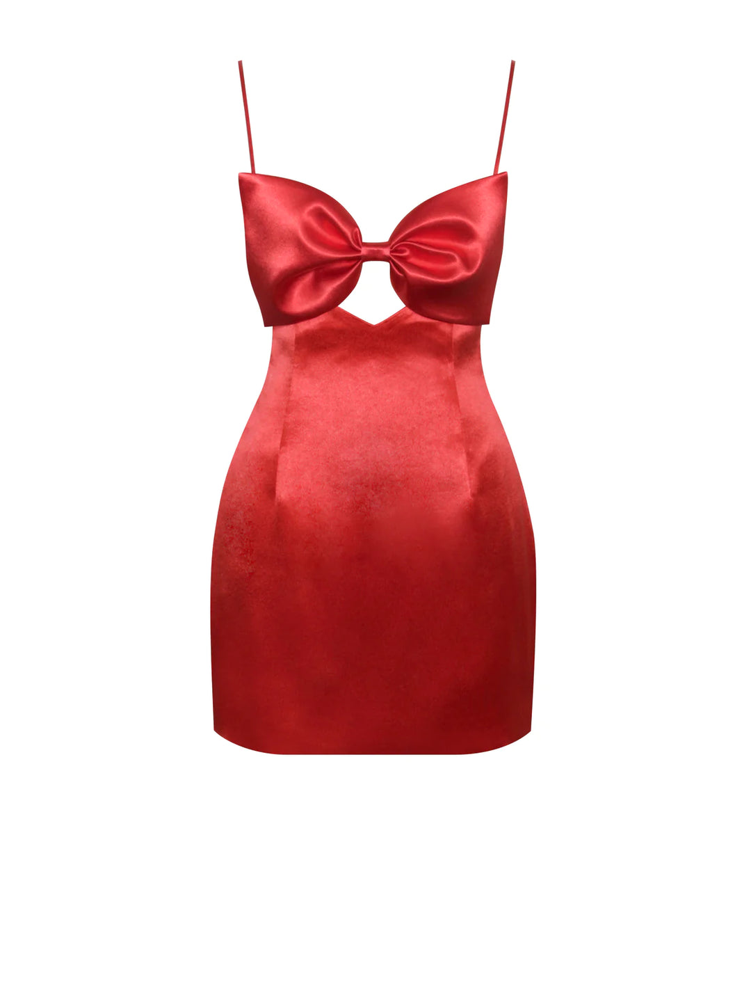 Xyla Red Satin Bow Mini Dress – THE DRESSING ROOM
