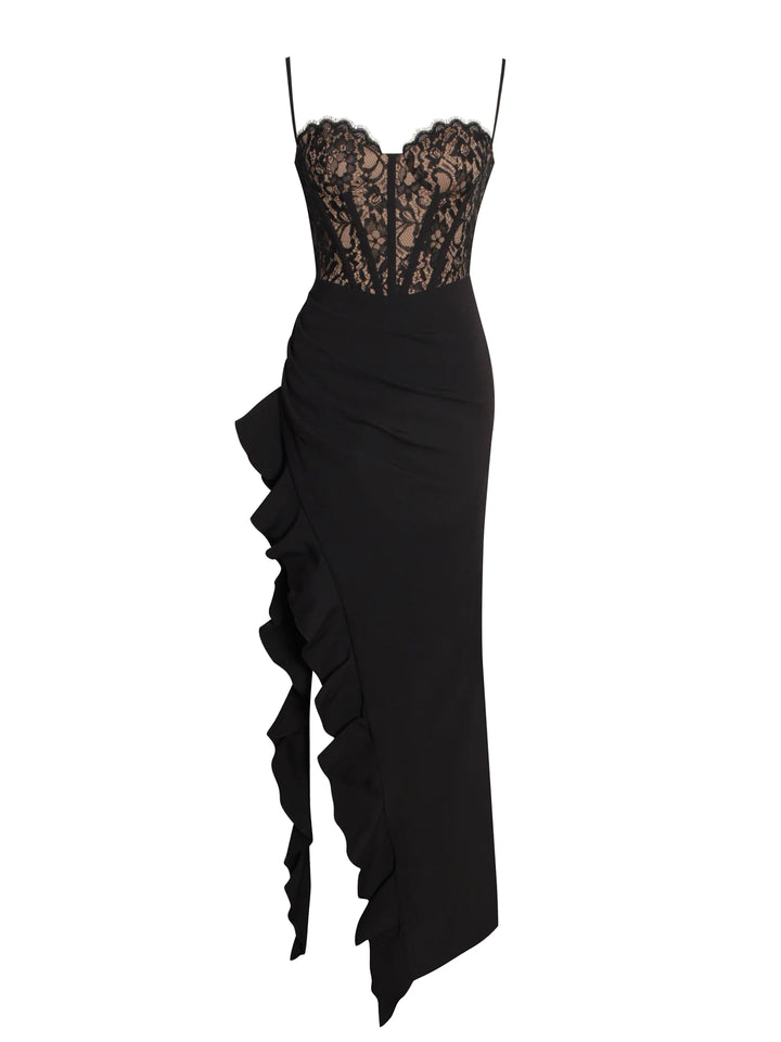 SALE - Junia Black Lace Corset Maxi Dress THE DRESSING ROOM SALE - Junia Black Lace Corset Maxi Dress THE DRESSING ROOM