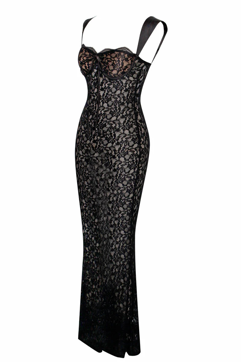 veronica lace dress Veronica Beard Vernon Lace Maxi Dress | Blue Steel