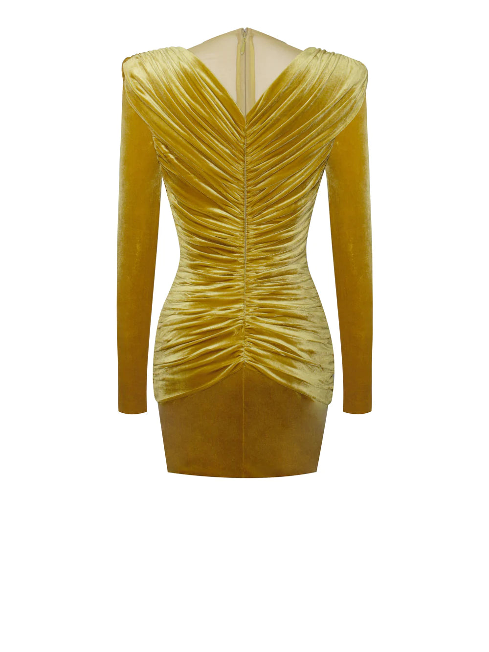 Sale - Carey Gold Velvet Long Sleeve Mini Dress Sale - Carey Gold Velvet Long Sleeve Mini Dress