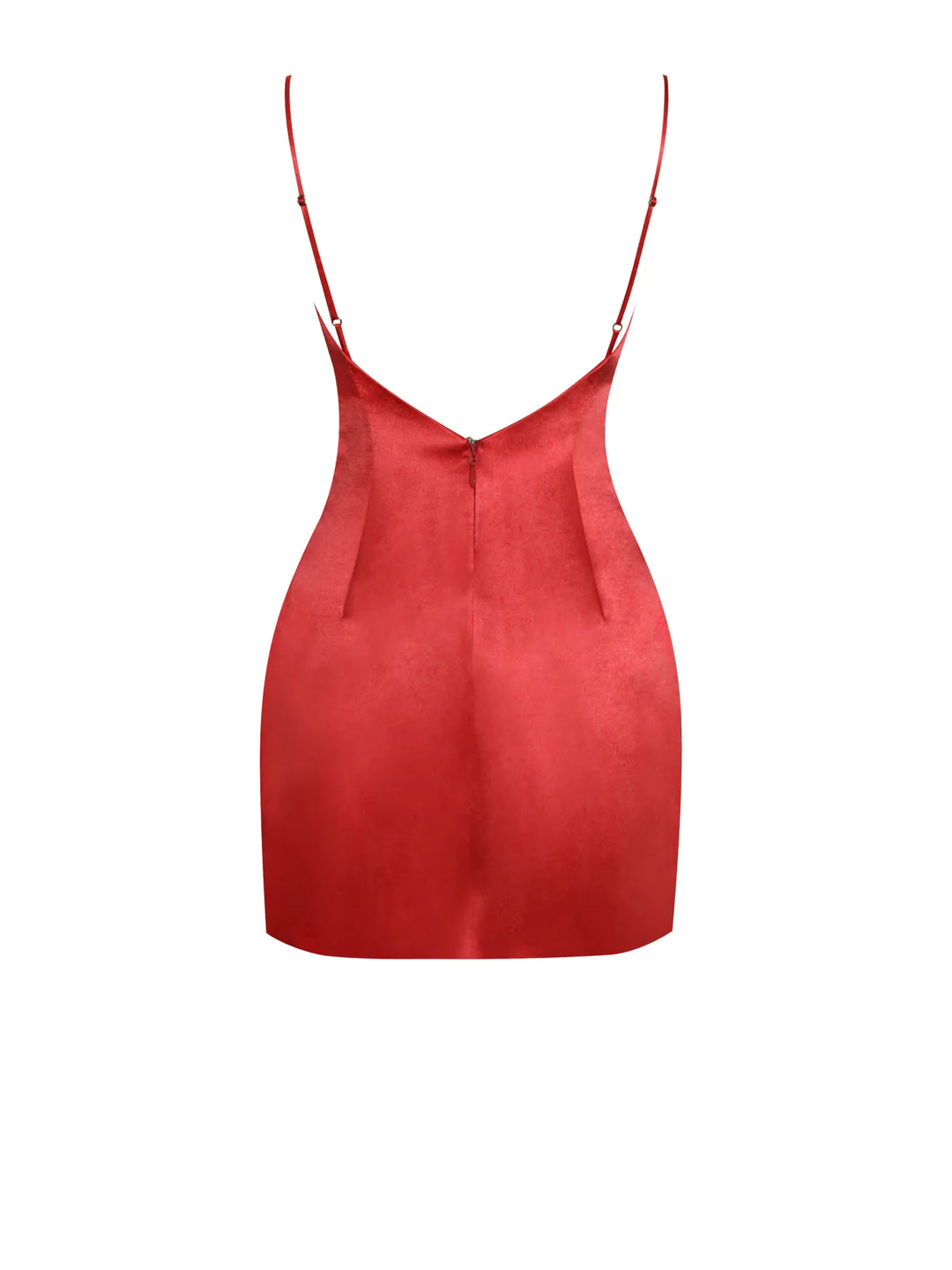 red satin backless mini dress Red Slip Mini Dress – Satin Cowl Neck Mini Cocktail Dress – HEYMIMISISTERS main image 0