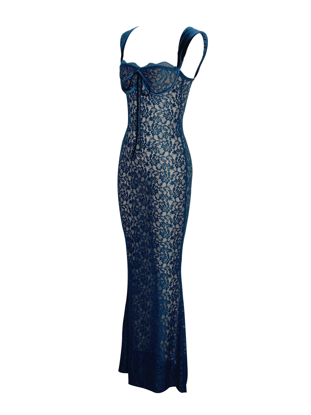 teal lace long dress Sexy Lace Teal Green One-shoulder Side-slit A-line Long Prom Dress, PD SposaBridal
