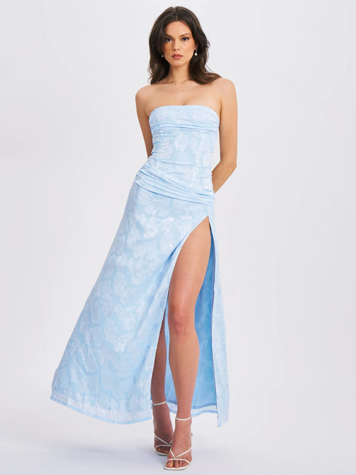 sachin and babi light blue dress 50+ Stylish Work Christmas Party Outfits to Elevate Your Style main image 1