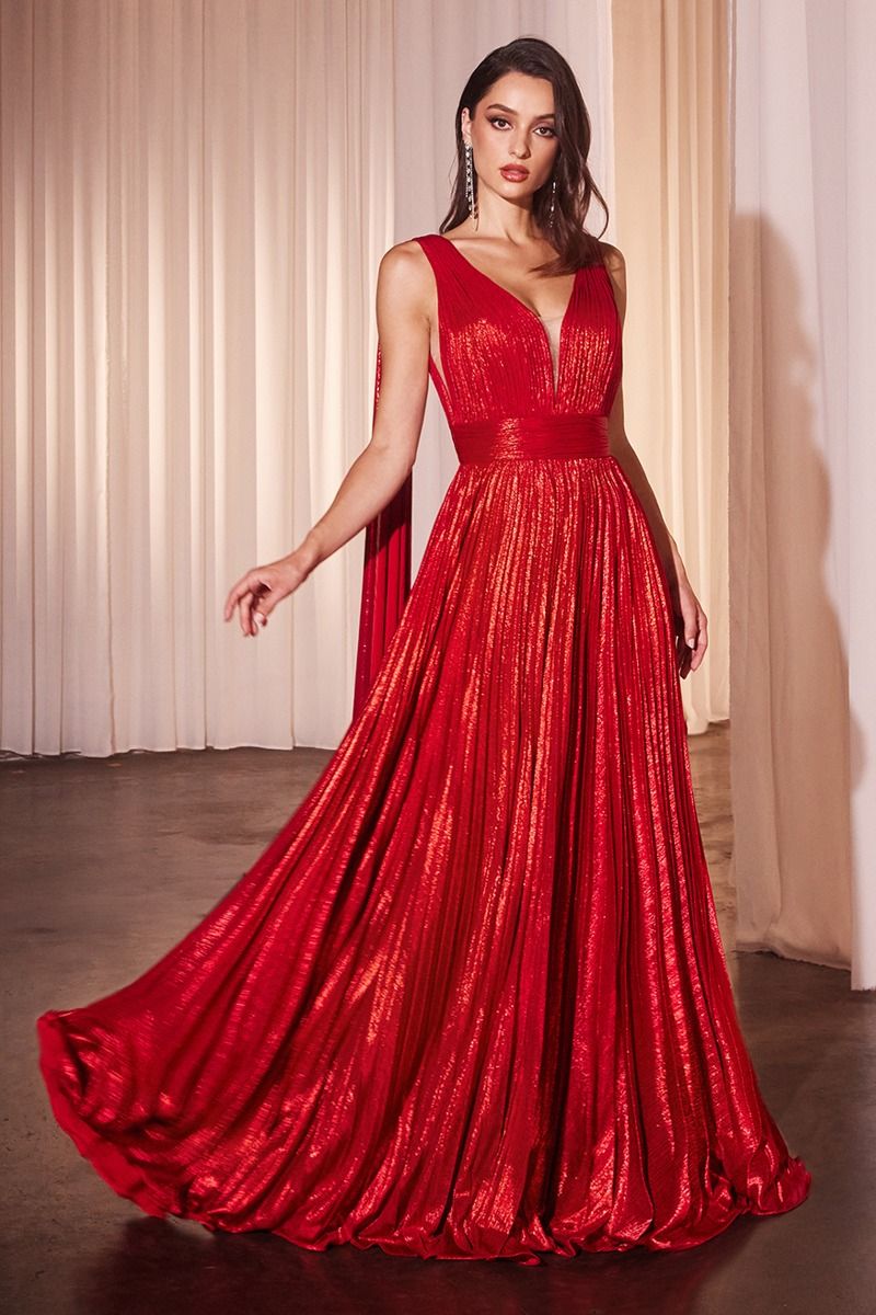 metallic lame dress CD802