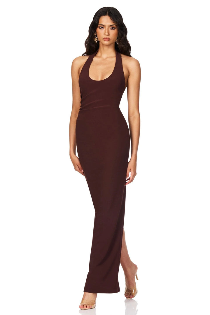 sachin and babi light blue dress Black Halter Formal Dresses
